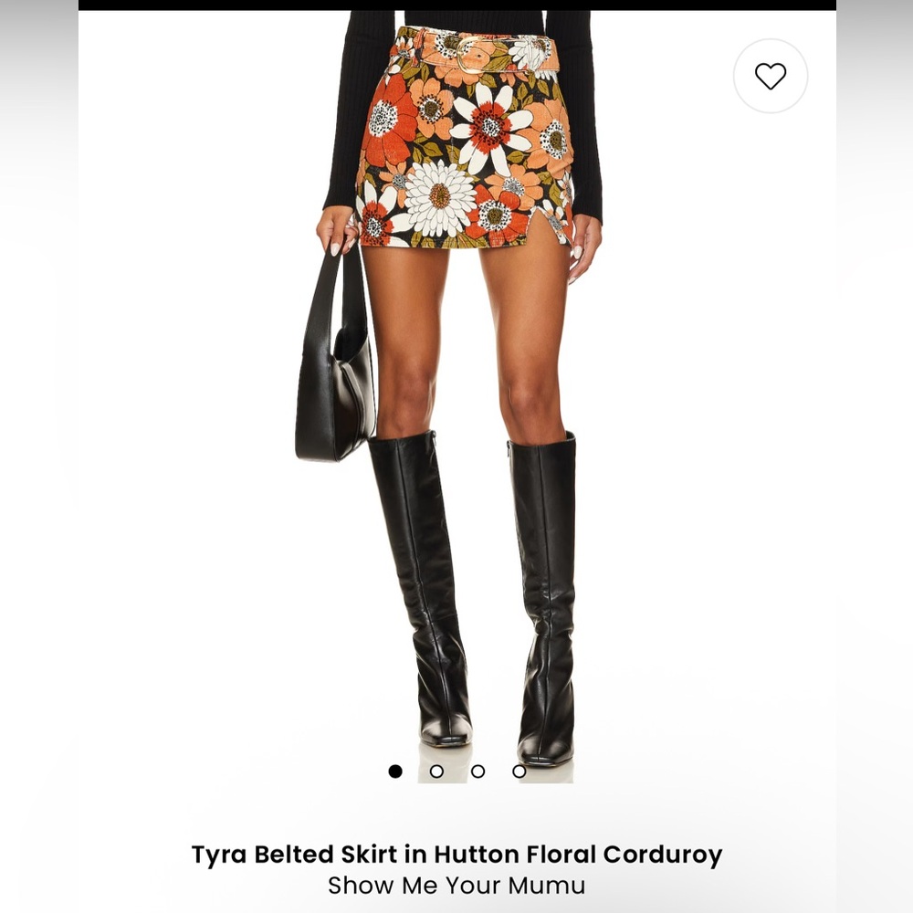 Tyra belted skirt